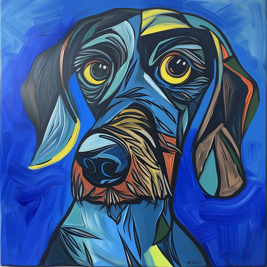 Blue dachshund