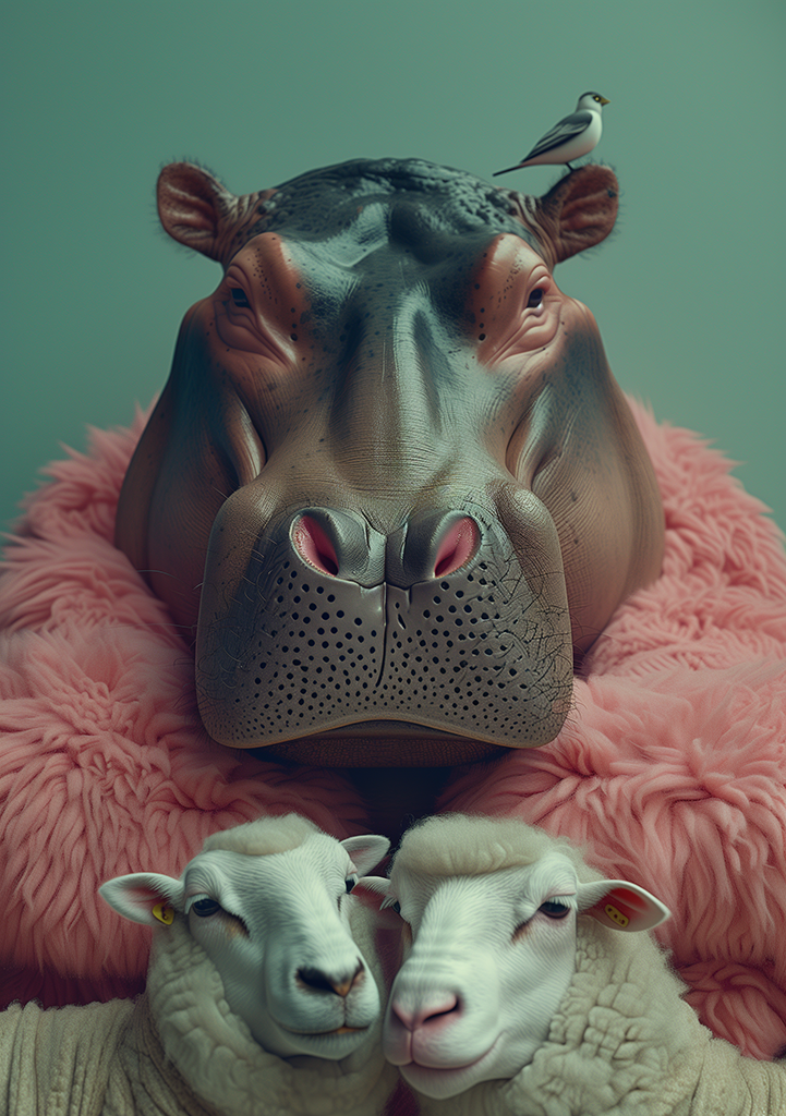 Hippo birdy two ewe